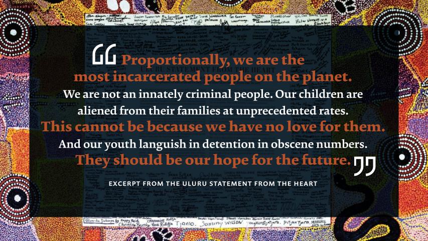 An image of an excerpt from the Uluru Statement from the heart